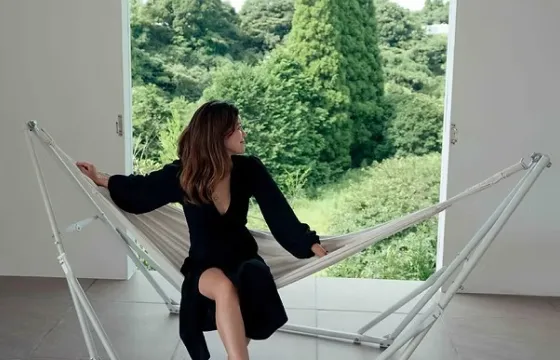 テラスのハンモック