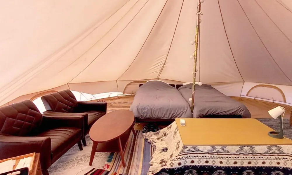 コットンテントの内装