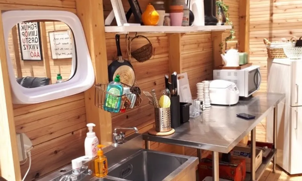 夕食を調理できるキッチン